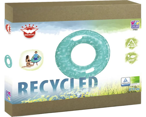 Emballage d''une bouée verte en matériau recyclé