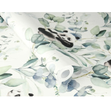 Tapetenrolle mit Panda und Eukalyptus Motiv