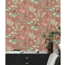 Papier peint à motif végétal pour espaces intérieurs