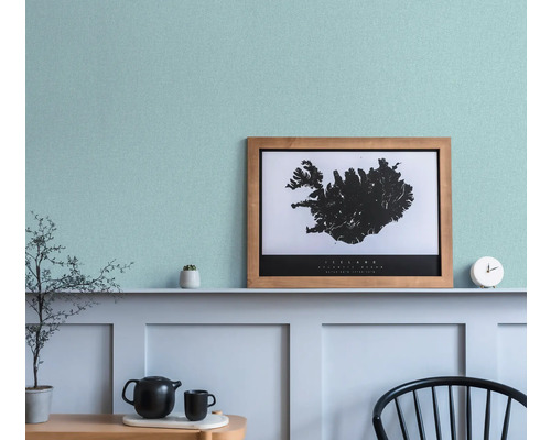 Chambre décorative avec carte d''Islande encadrée au mur
