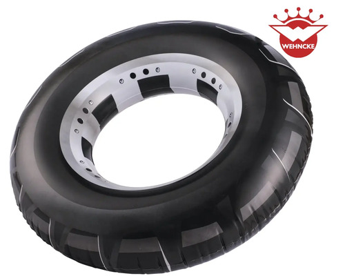Aufblasbarer Schwimmreifen im Design eines Motorradreifens