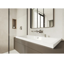 Lavabo à poser KALDEWEI Puro 90 cm acier-émail avec trou pour robinet et effet perlant blanc 900506013001
