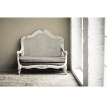 Canapé ancien avec ornements de style Shabby Chic