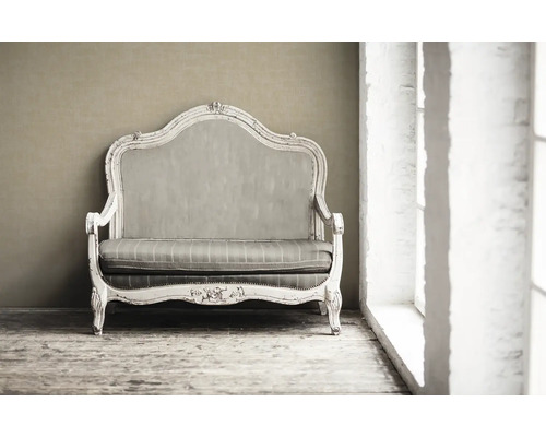 Canapé ancien avec ornements de style Shabby Chic