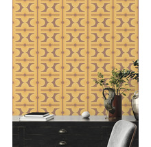 Papier peint intissé 39533-4 Retro graphique jaune