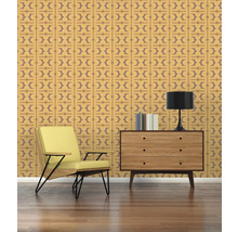 Papier peint intissé 39533-4 Retro graphique jaune