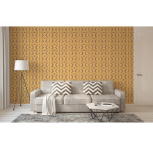 Papier peint intissé 39533-4 Retro graphique jaune