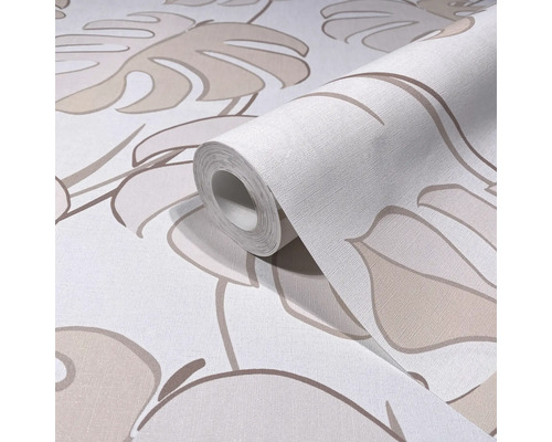 Rolle Papiertapete mit Monstera-Blatt-Motiv