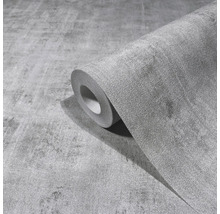 Rouleau de papier peint gris aspect béton