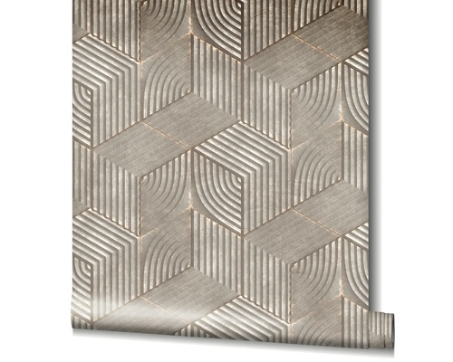 Rouleau de papier peint à motif géométrique