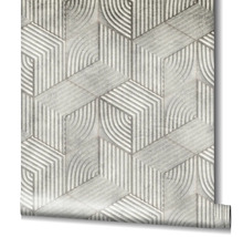Tapete mit geometrischem 3D-Würfelmuster