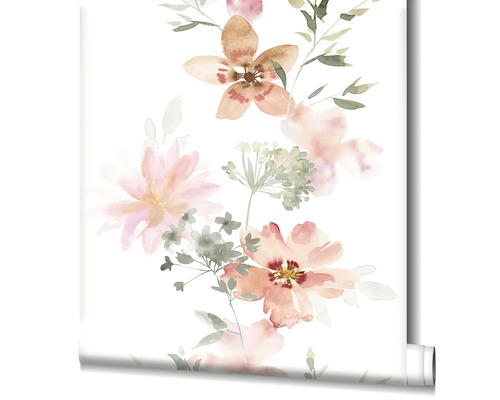 Rouleau de papier peint à motif floral