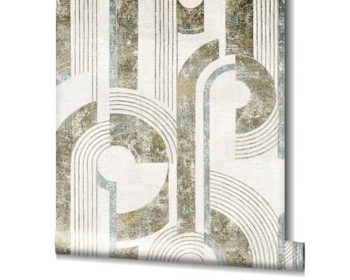 Rouleau de papier peint à motif géométrique