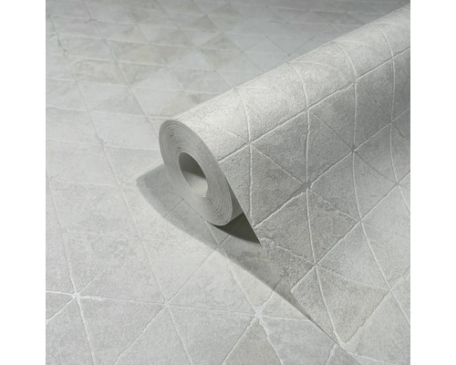 Rouleau de papier peint vinyle avec motif géométrique triangulaire