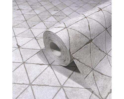 Rouleau de papier peint géométrique avec motif triangulaire