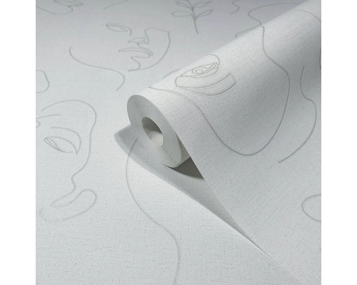 Rouleau de papier peint avec motifs de visages