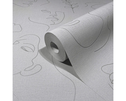 Rouleau de papier peint avec motifs de visages