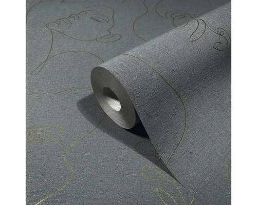 Tapetenrolle mit abstraktem Gesichtsmuster