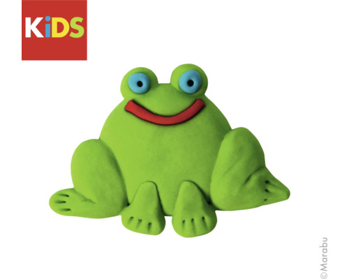Grenouille verte en pâte à modeler pour enfants