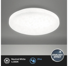 Runde LED Deckenleuchte mit Sterneneffekt, Schutzart IP44 und neutralweißem Licht