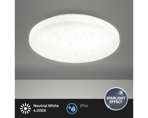 Runde LED Deckenleuchte mit Sterneneffekt, Schutzart IP44 und neutralweißem Licht