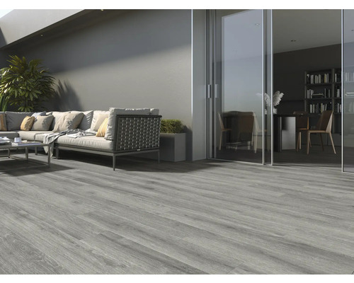 MIRAVA BERGEN Feinsteinzeug Wand- und Bodenfliese grey BxLxS 20x120x0.9 cm MIRAVA BERGEN Feinsteinzeug Wand- und Bodenfliese grey BxLxS 20x120x0.9 cm