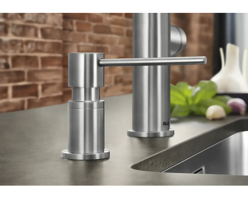 Küchenspülbecken mit Seifenspender aus Edelstahl