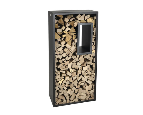 Étagère à bois de chauffage remplie de bois