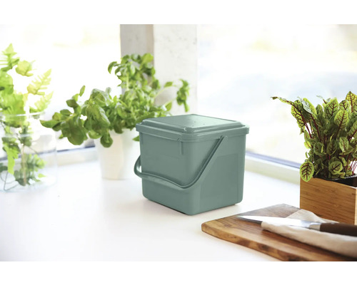 Seau à compost en plastique avec couvercle et poignée