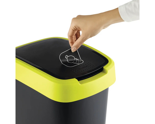 Système de tri des déchets avec symbole pour bouteilles en plastique