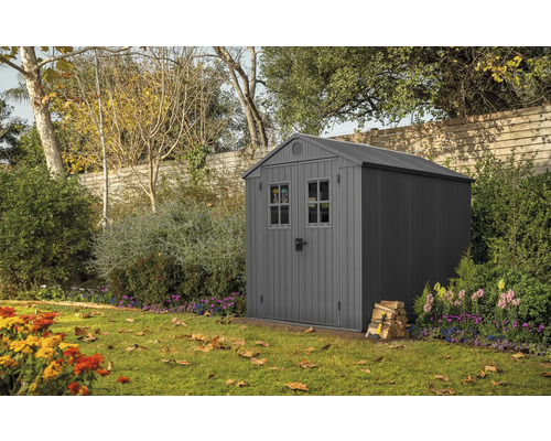 Abri De Jardin KETER Darwin 4x4 - Résine, Gris, 125x184x205 Cm - Résistant Aux Intempéries, Facile à Monter - 11