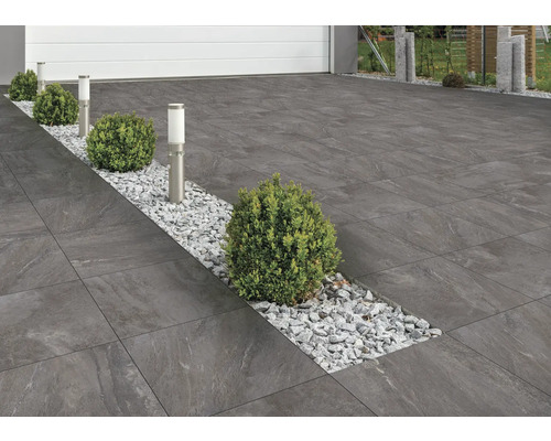 FLAIRSTONE Feinsteinzeug Terrassenplatte Arrow anthrazit 60 x 60 x 2 cm