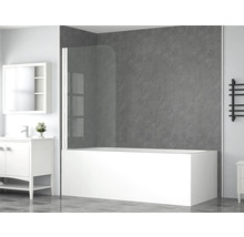 Pare-baignoire 1 partie form&style BAFIA 750 x 1400 mm verre transparent couleur de profilé blanc