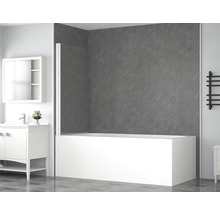 Pare-baignoire 1 partie form&style BAFIA 750 x 1400 mm verre transparent couleur de profilé blanc