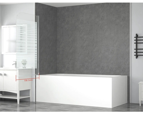 Salle de bain moderne avec baignoire et paroi de douche en verre