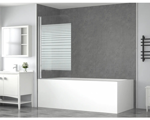 Pare-baignoire 1 partie form&style ABETO 750 x 1400 mm chrome