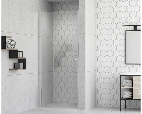 Porte de douche dans niche avec porte pivotante form&style MODENA 100 cm chrome