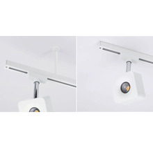 Deckenleuchte mit Stromschienenstrahler und LED Leuchtmittel
