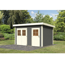 Gartenhaus Karibu Krähenau 1 396 x 273 cm terragrau