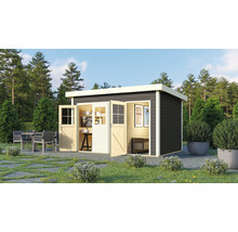 Gartenhaus Karibu Krähenau 1 396 x 273 cm terragrau