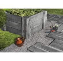 Jardinière surélevée en béton Cube Antique 118x118x69 cm gris-thumb-8