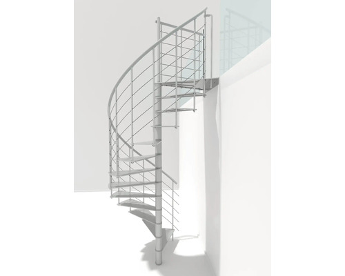 Escalier en colimaçon en acier avec rampe pour aménagement intérieur