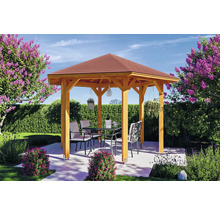 Pavillon de jardin en bois avec table et chaises