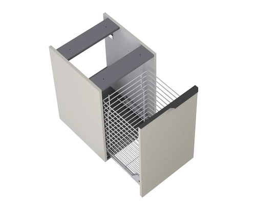 Meuble coulissant avec panier en fil métallique pour meubles de cuisine