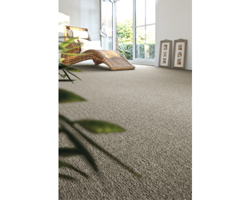 Raumansicht mit Teppichboden und Dekoration