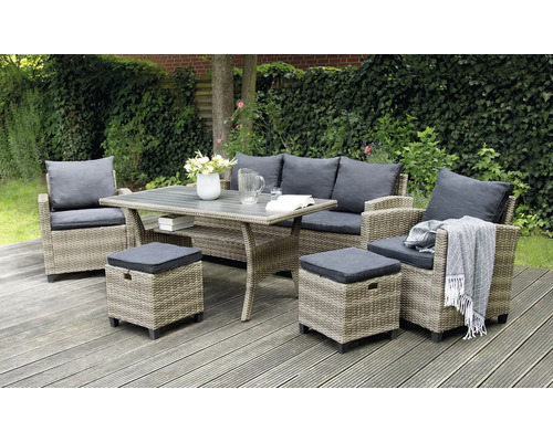 Dining-Lounge bellavista - Home & Garden Prato II grau Polyrattan