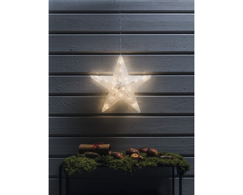 Leuchtender Stern als Dekoration für die Weihnachtszeit