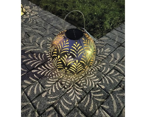 Dekorative Solarleuchte mit Muster und Tragegriff für den Garten