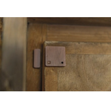 Capteur de porte et fenêtre sur porte en bois