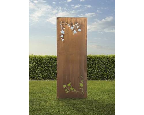 Brise-vue de jardin en métal avec motif de lierre